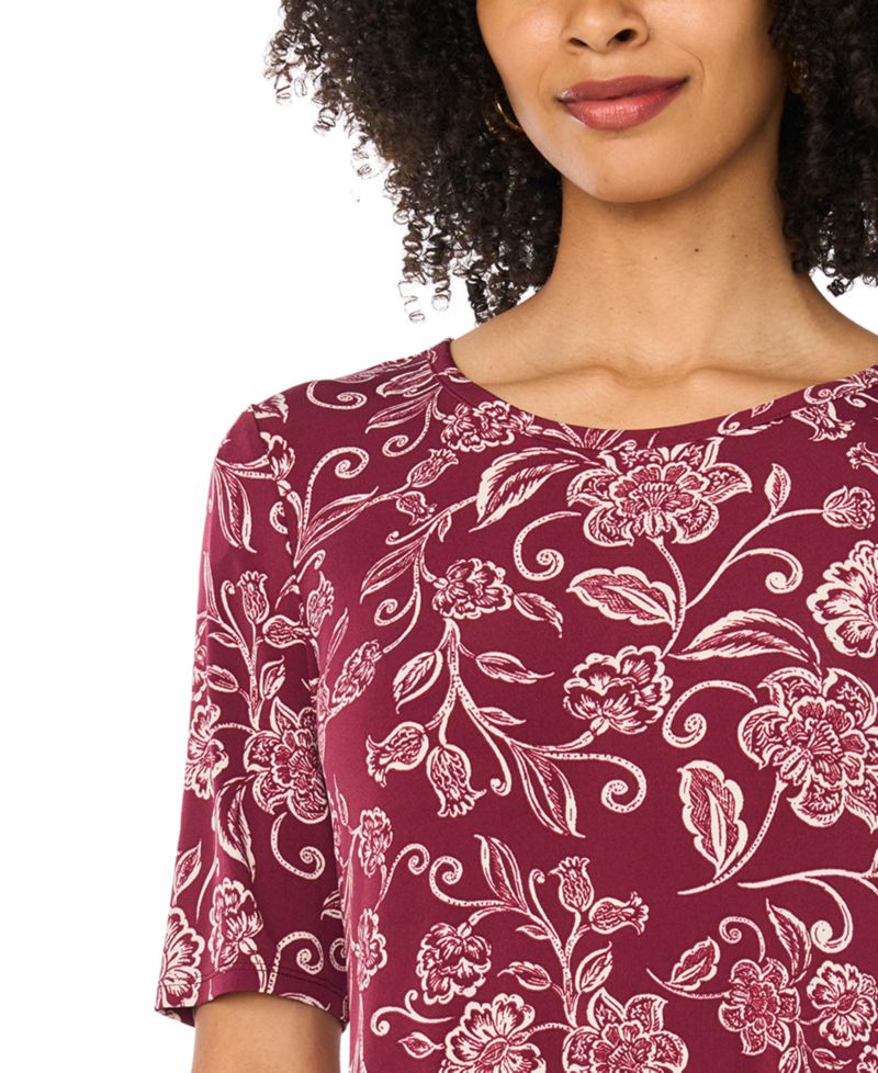 Women's Floral 3/4-Sleeve Maxi Dress