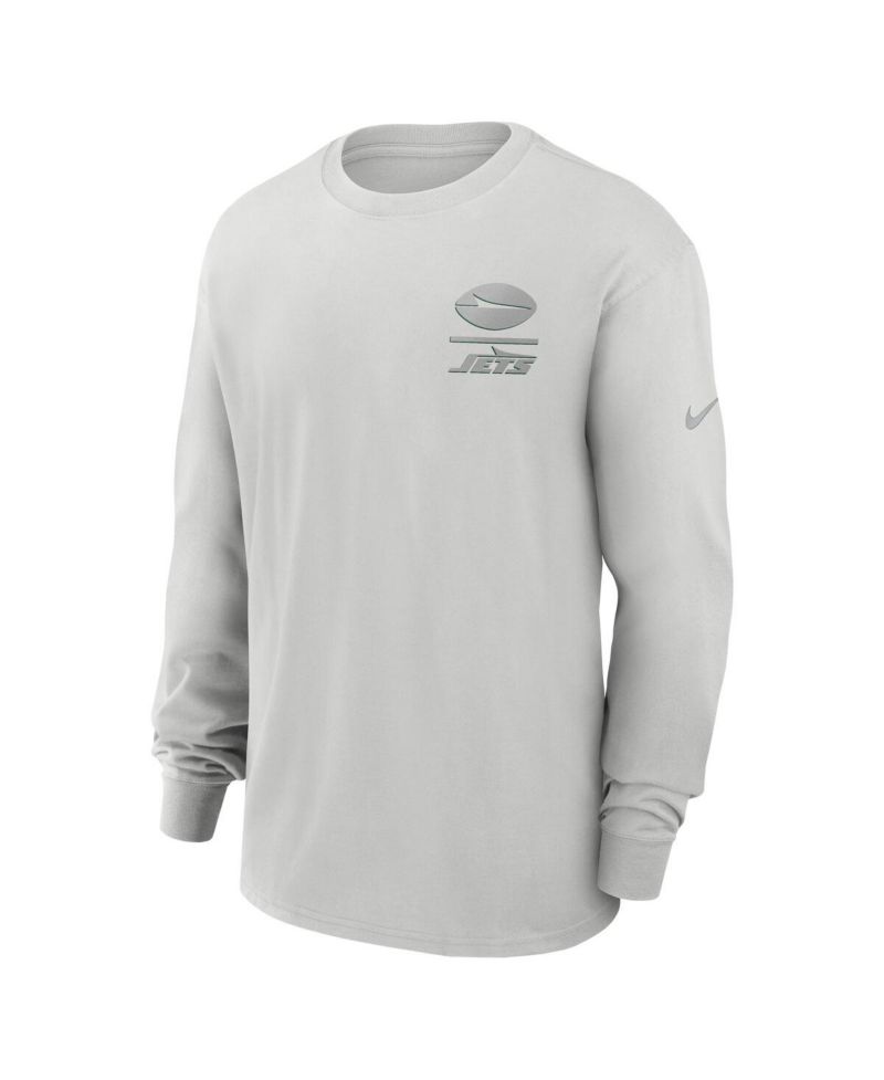 Men's Gray New York Jets Essential Heavy Max90 Long Sleeve T-Shirt