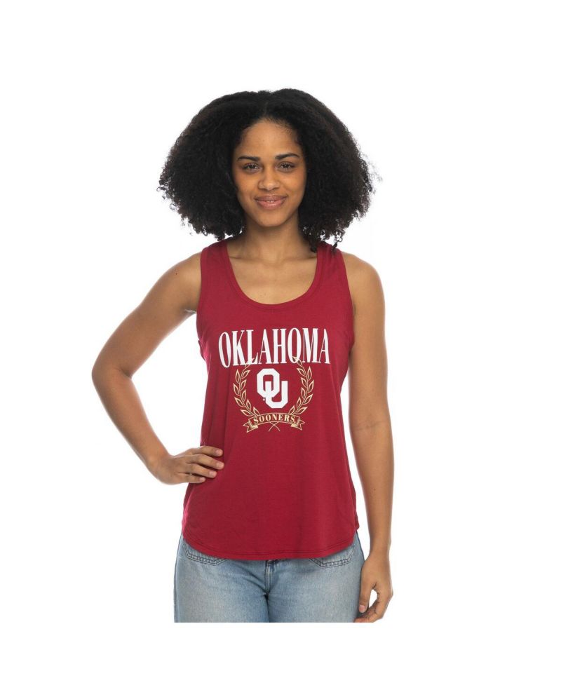 Women's Crimson Oklahoma Sooners Everyday Tri-Blend Tank Top