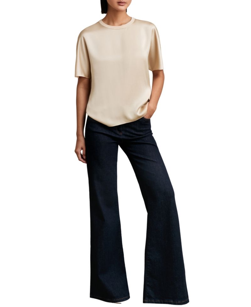 Women's Lena Silk Short-Sleeve Top
