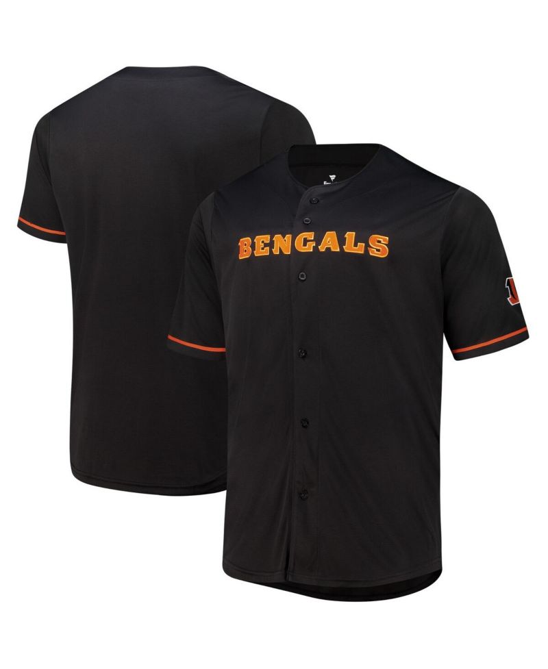 Men's Black Cincinnati Bengals Pop Full-Button Jersey
