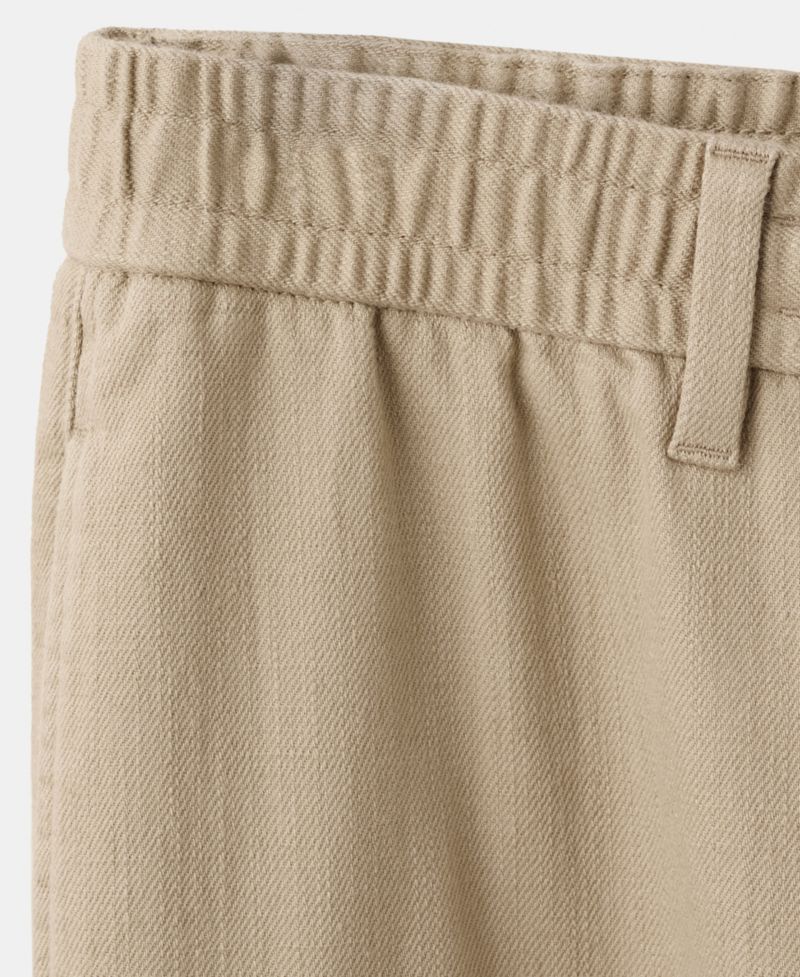 Men's New Now Relaxed-Fit Cotton-Linen Blend Trousers