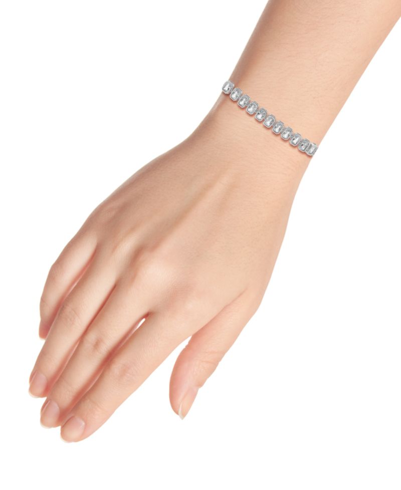 Cubic Zirconia 6mm X 4mm Baguette Stones Bracelet