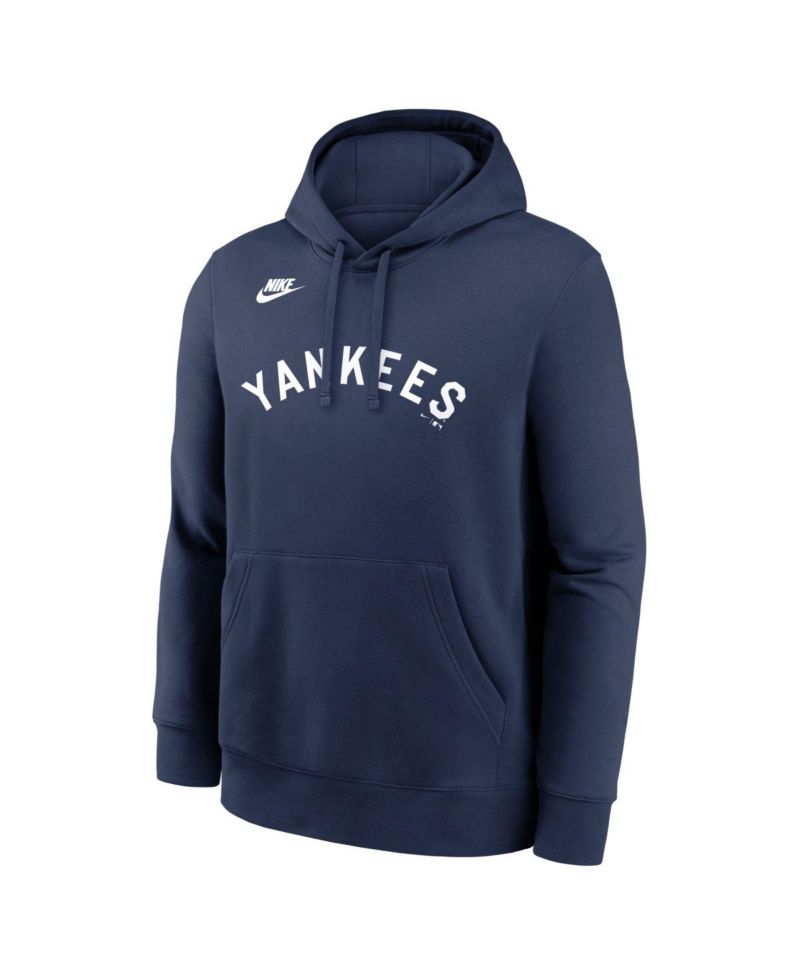 Men's Navy New York Yankees Cooperstown Collection Wordmark Club Hoodie