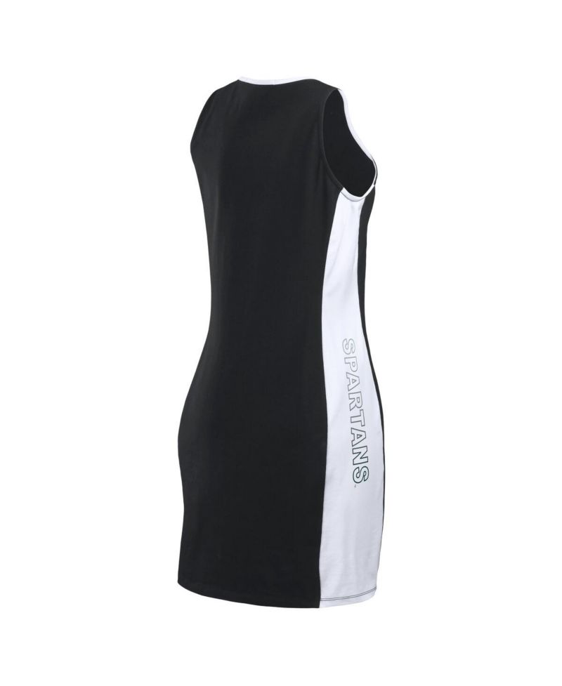 Women's Black Michigan State Spartans Body framing Tank Dress