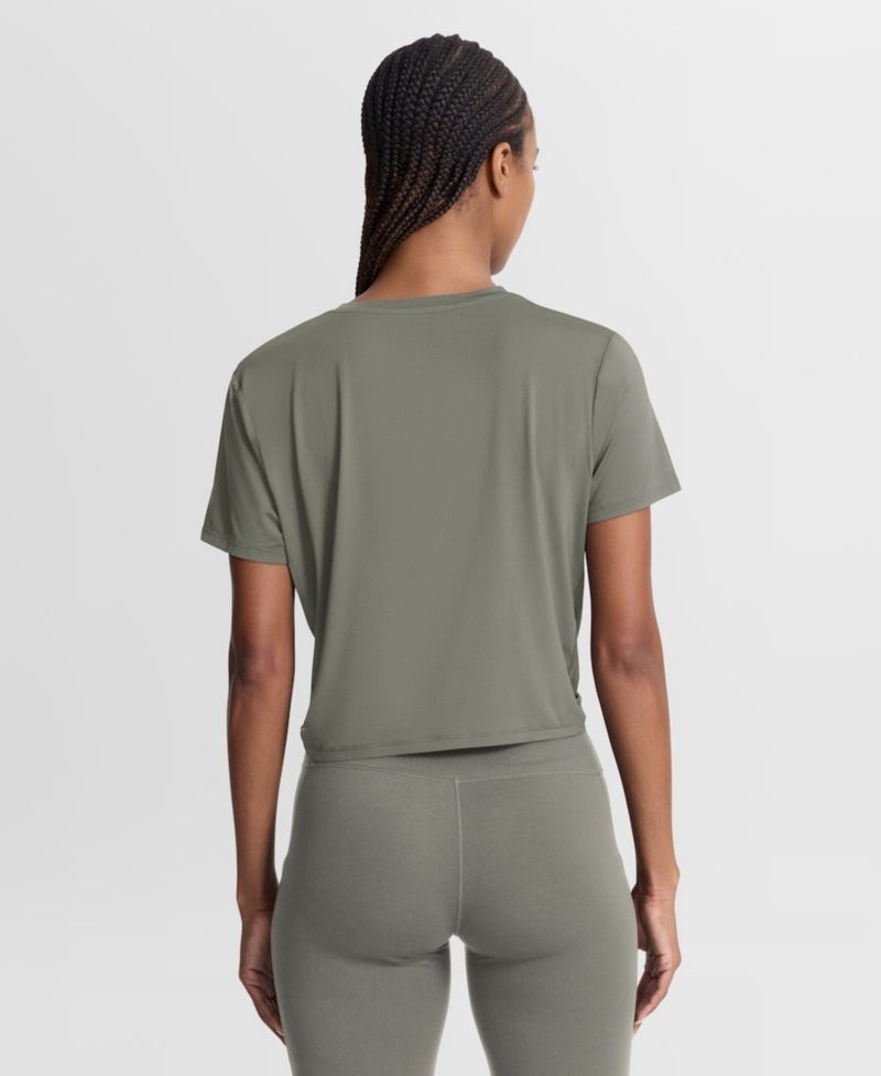 Women's Olive Los Angeles Dodgers One Twist Dri-FIT Cropped T-Shirt