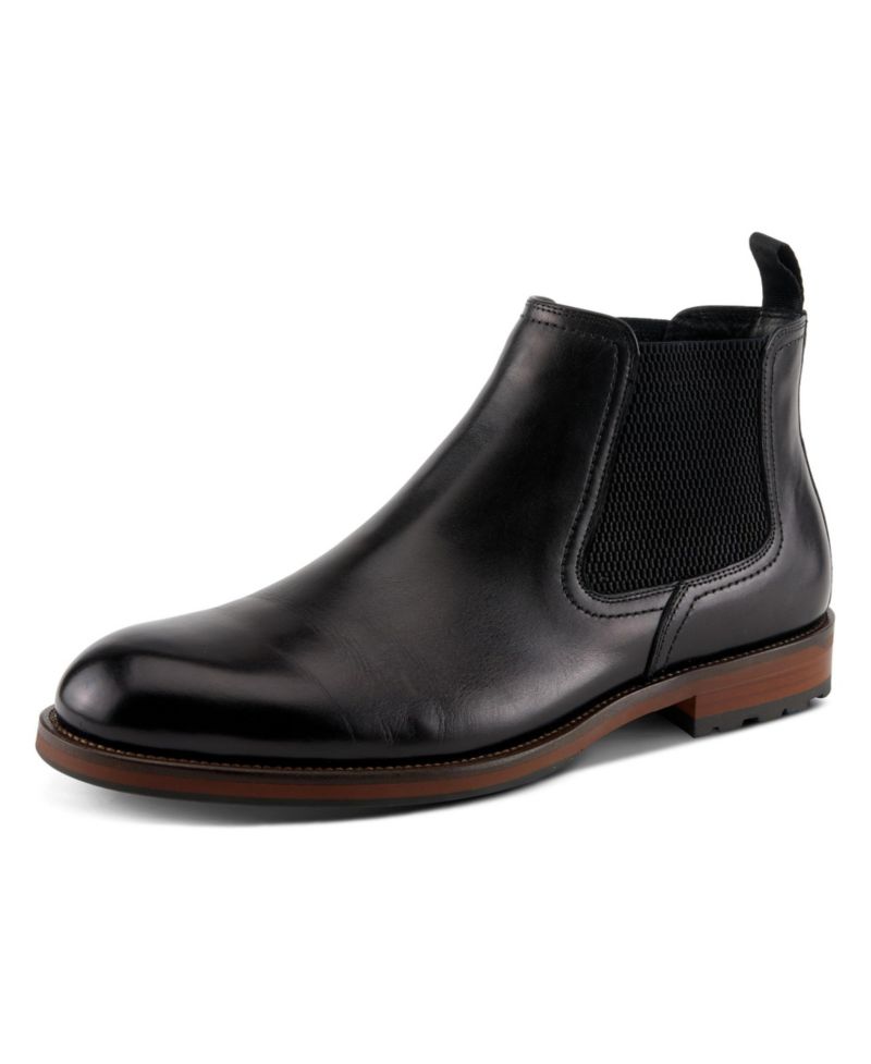 Men's Baxter Leather Rubber-Sole Chelsea Boots