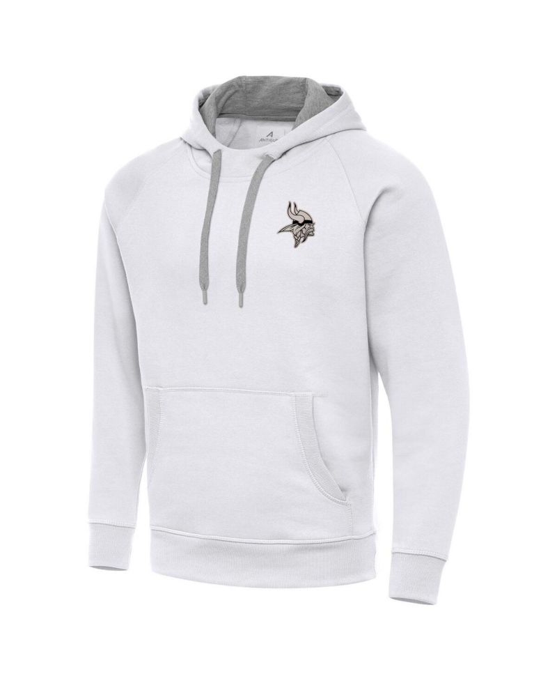 Men's White Minnesota Vikings Brushed Carbon Victory Pullover Hoodie