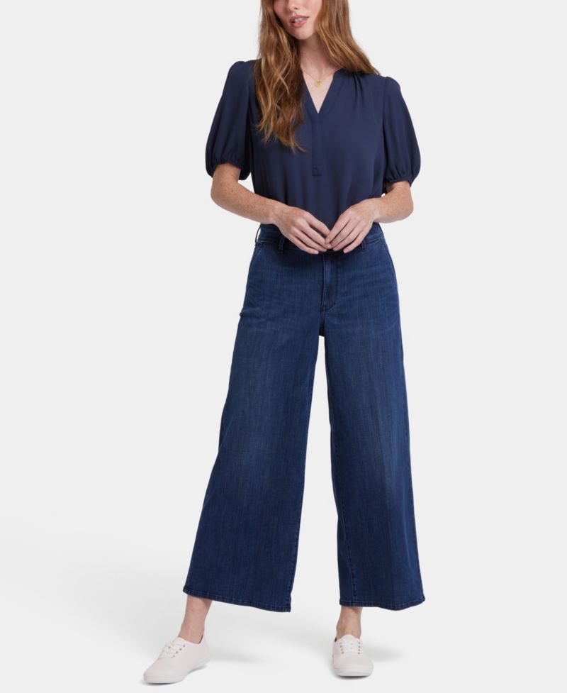 Women's Mona Wide Leg Trouser Ankle Jeans
