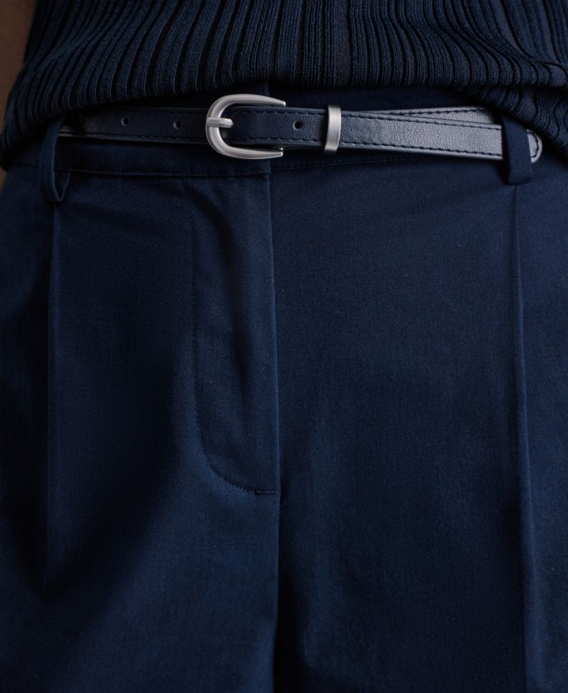 Women's Seamed Belted High-Rise Shorts