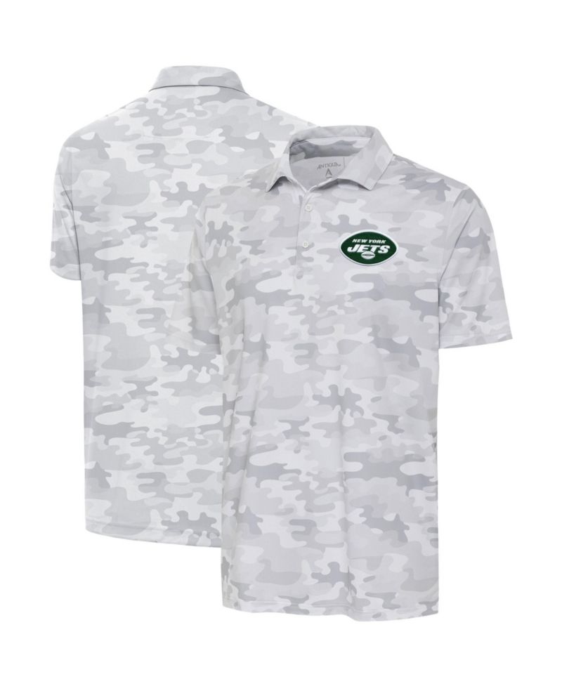 Men's White New York Jets Collide Polo Shirt