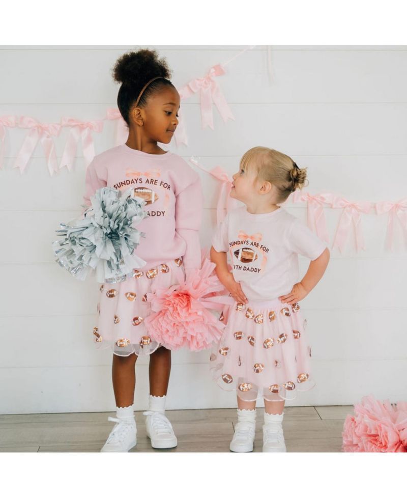 Baby Girls Sundays Are For Football Short Sleeve T-Shirt