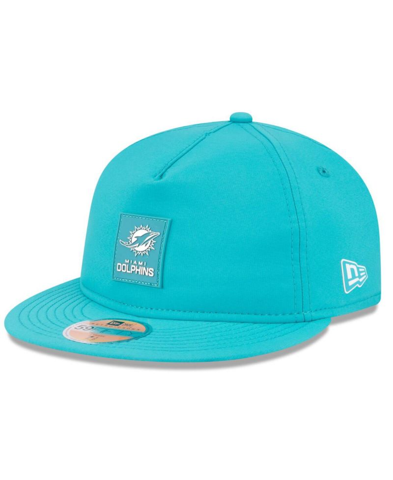 Men's Aqua Miami Dolphins 2025 Sideline Retro Crown 59FIFTY Fitted Hat