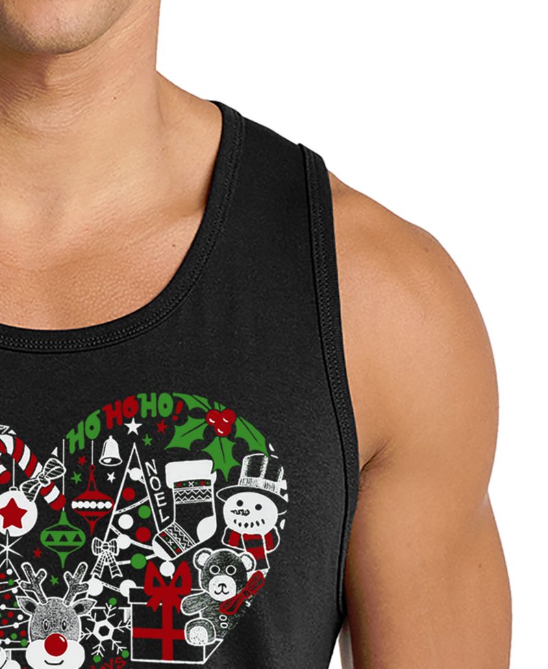 Men's Christmas Theme Print Tank Top