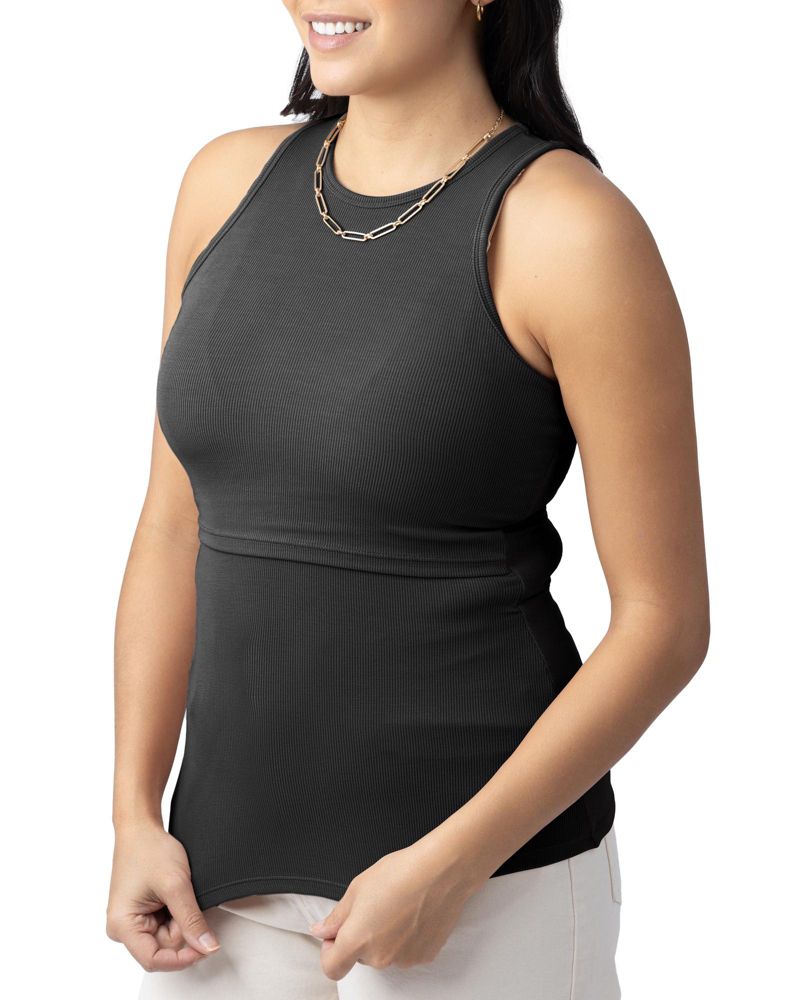 Women's Maternity Ribbed Racerback Nursing Tank