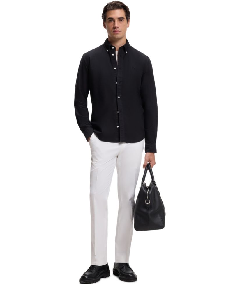 BOSS by Hugo Boss Men's H-LIAM Oxford Regular-Fit Button-Down Dress Shirt
