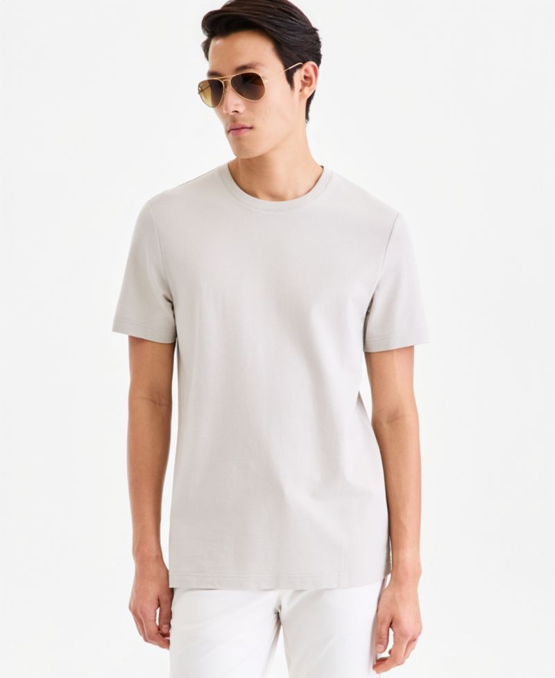 Men's Short-Sleeve Textured Mercerized T-Shirt