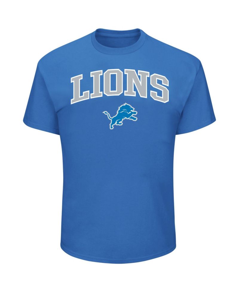 Men's Blue Detroit Lions Big & Tall Arch Logo T-Shirt