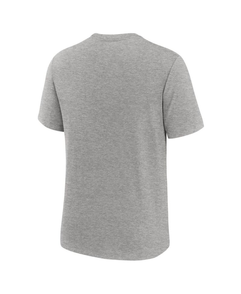 Men's Heather Gray North Carolina Tar Heels Campus Collegiate Block Tri-Blend T-Shirt