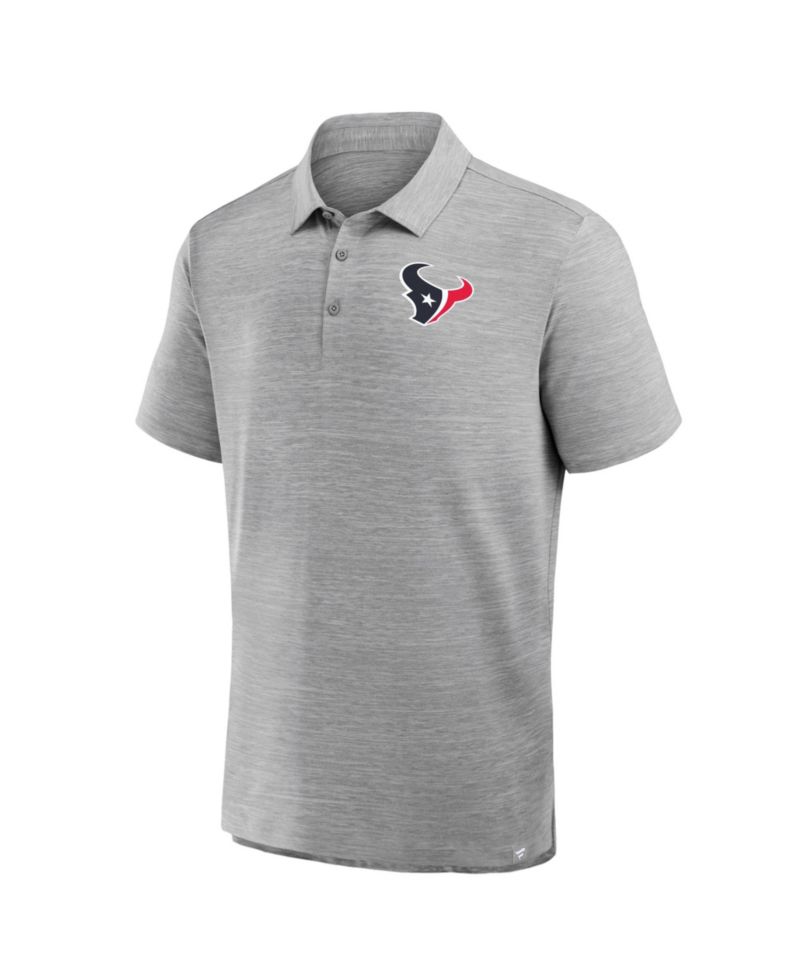 Men's Heather Gray Houston Texans Clutch Polo Shirt