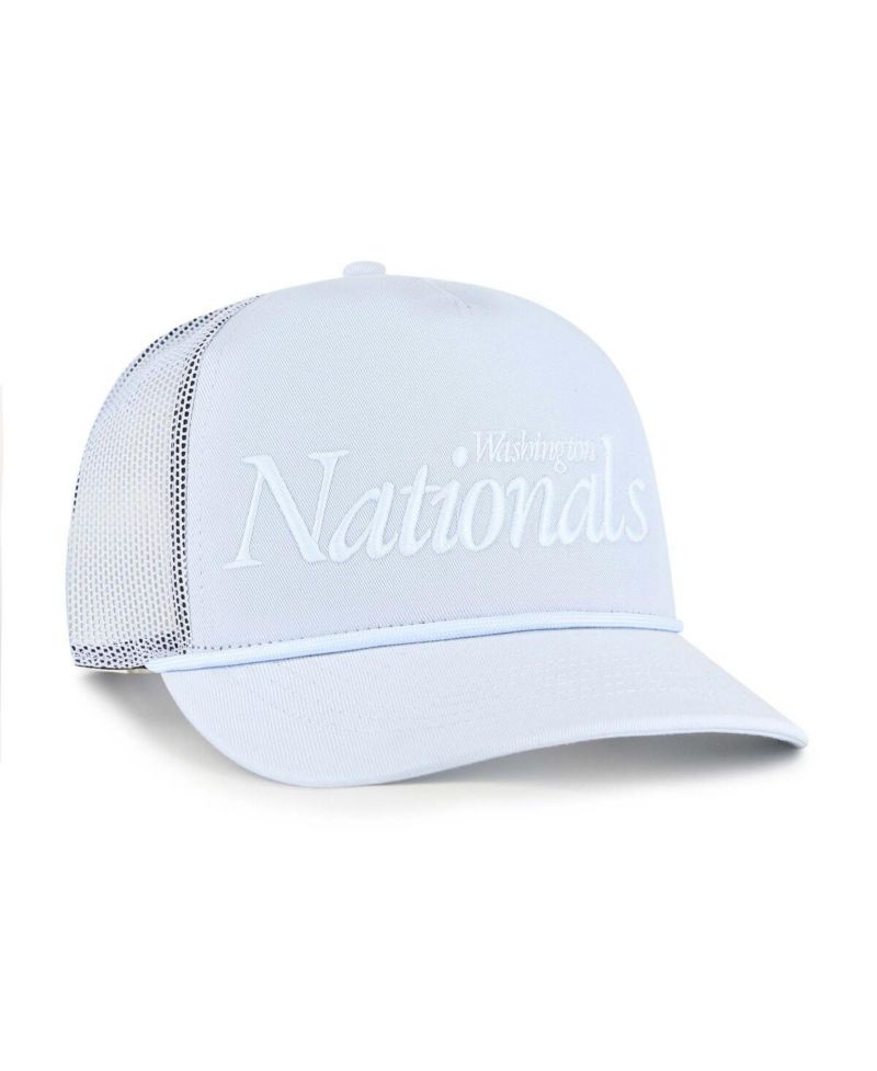 Men's Light Blue Washington Nationals Foundation Script Hitch Adjustable Trucker Hat