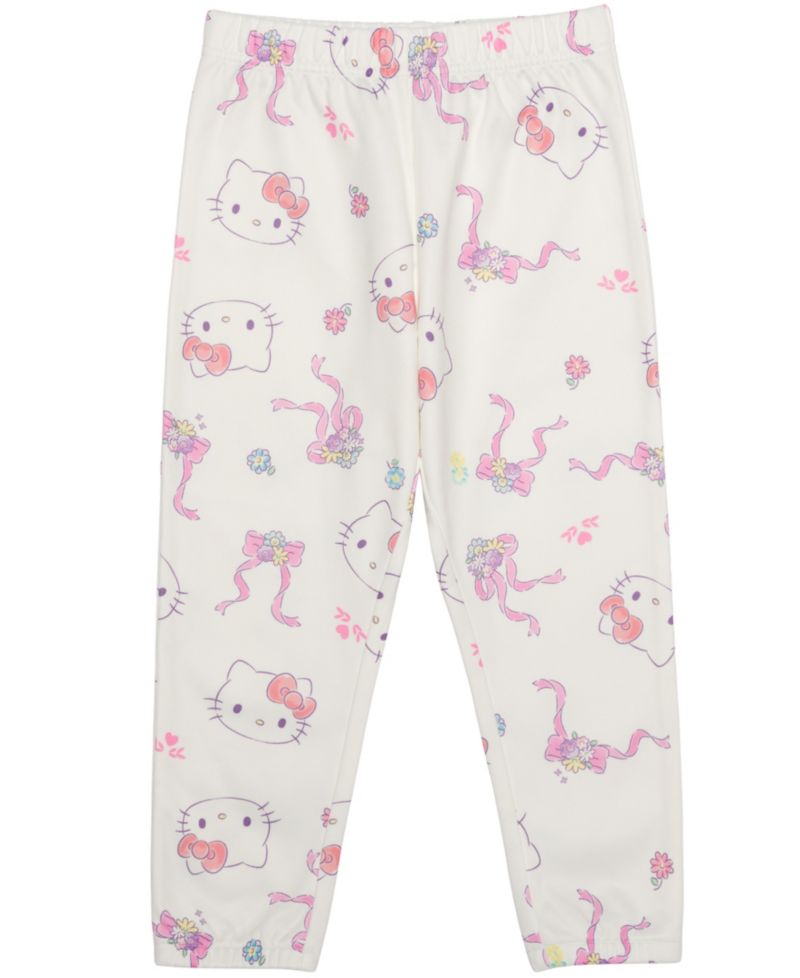 Toddler Girls' 12M-5T Hello Kitty Print Fleece Sweatshirt and Joggers, 2-Piece Set