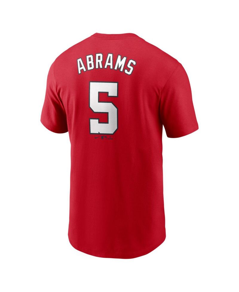Men's CJ Abrams Red Washington Nationals Fuse Name & Number T-Shirt