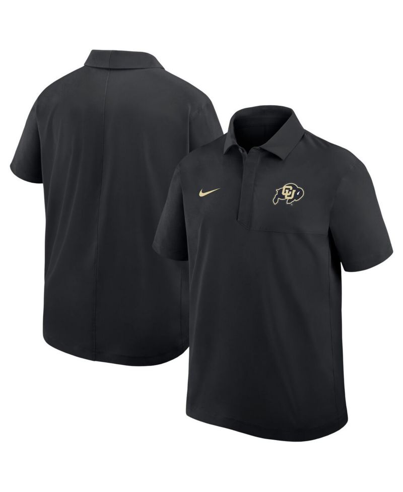 Men's Black Colorado Buffaloes Woven Dri-FIT Polo Shirt