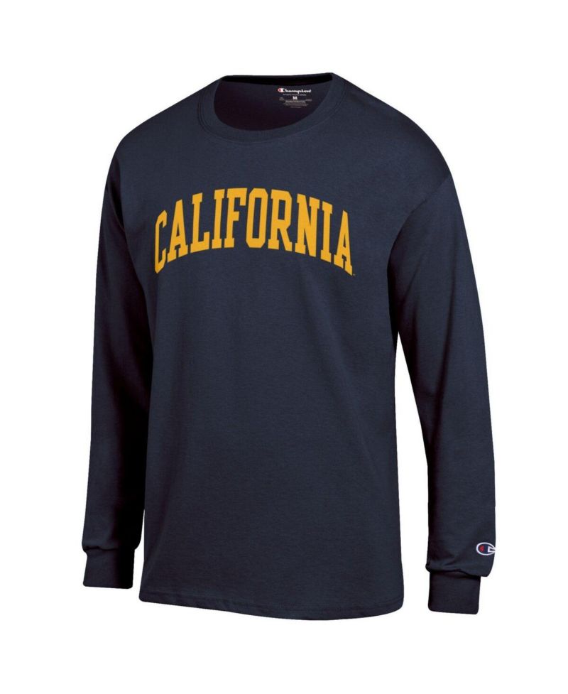 Men's Navy Cal Bears Basic Arch Long Sleeve T-Shirt