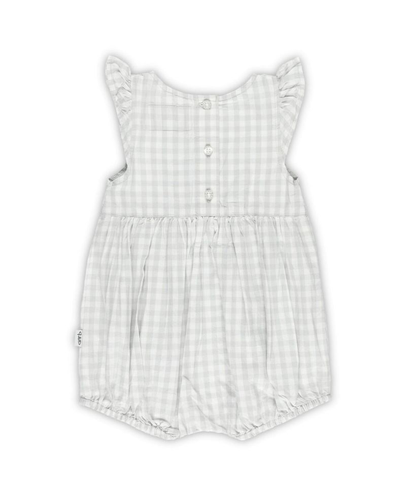 Baby Girls Gray Kentucky Wildcats Cara Gingham Ruffled Bodysuit