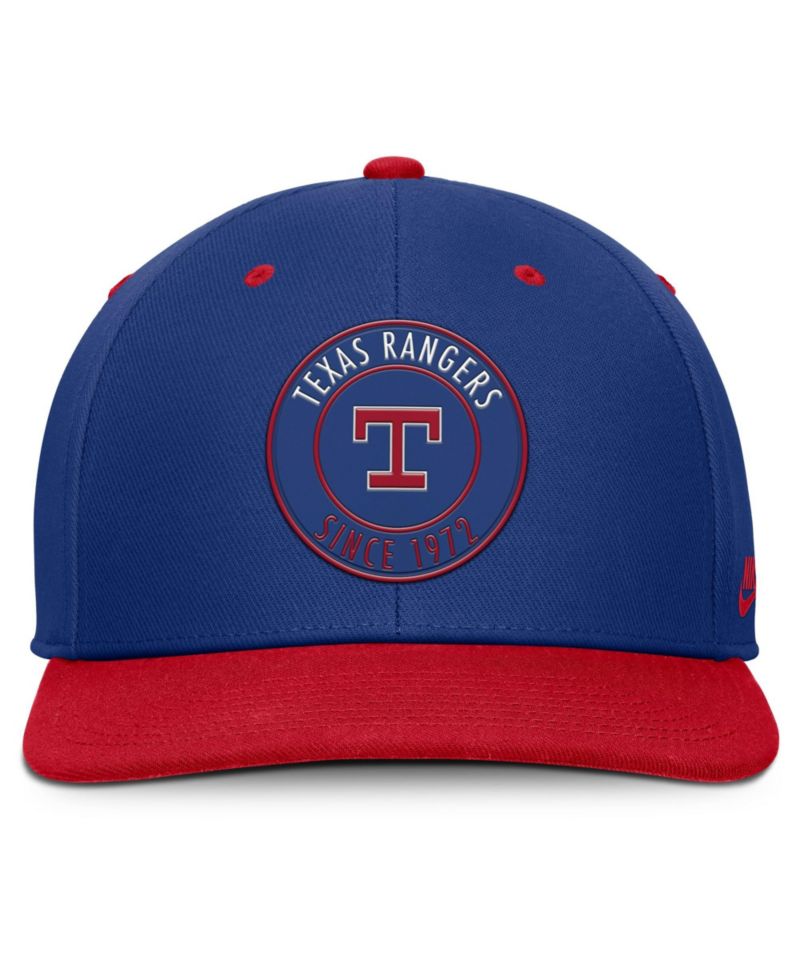 Men's Royal/Red Texas Rangers Cooperstown Collection Pro Dri-FIT snapback Hat