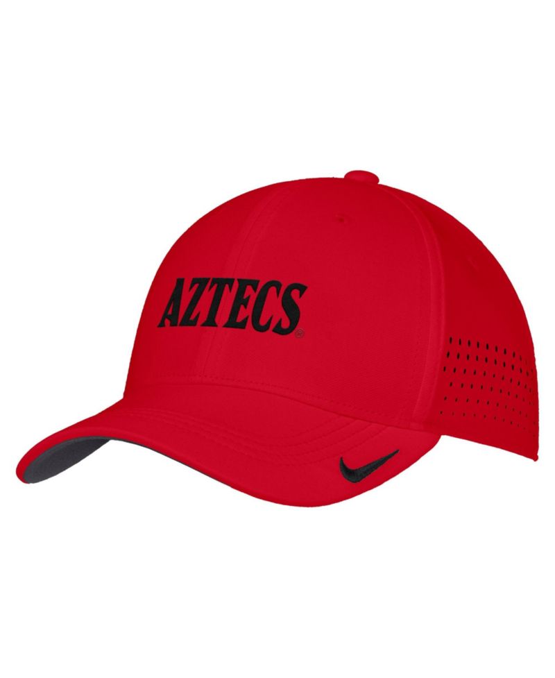Men's Red San Diego State Aztecs 2026 On-Field AeroBill SwooshFlex Dri-FIT Hat