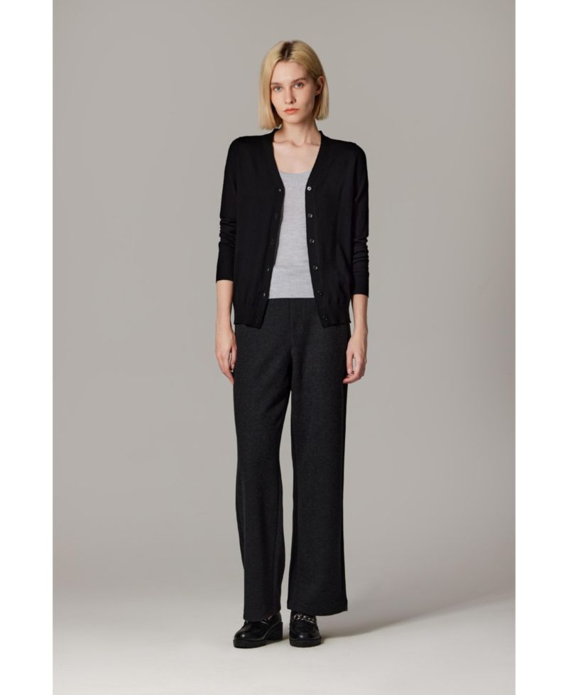 Women's Merino Wool Light Weight Cardigan Ultra Soft Fine Gauge V Neck Sweaters