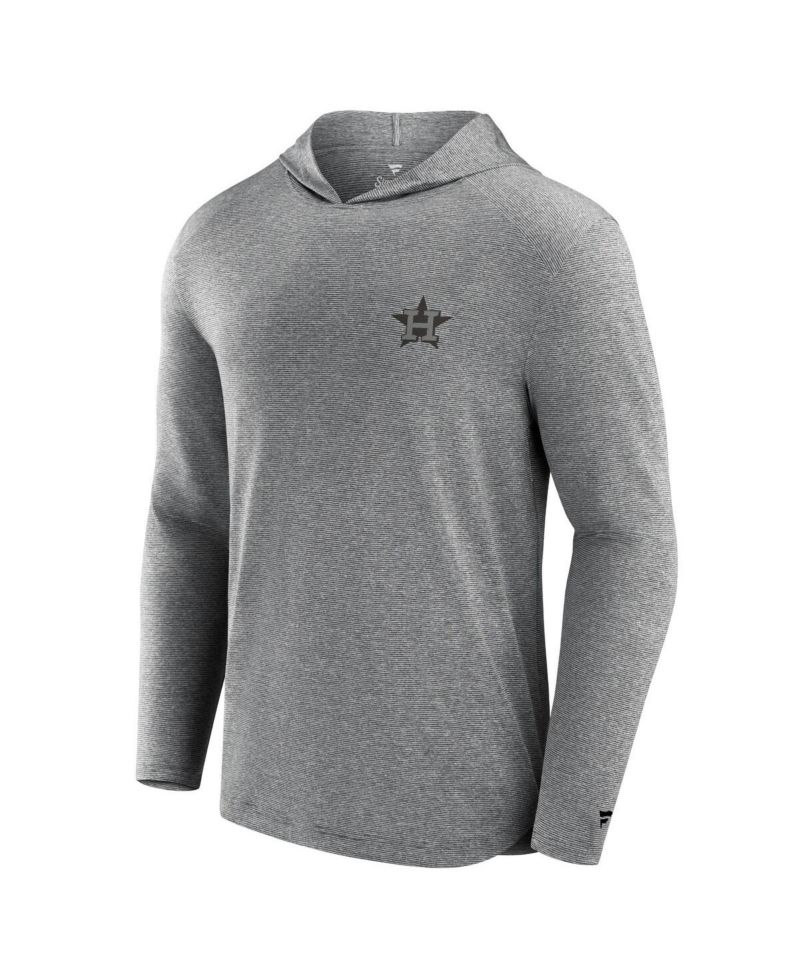 Men's Gray Houston Astros Front Office Tech Lightweight Hoodie T-Shirt