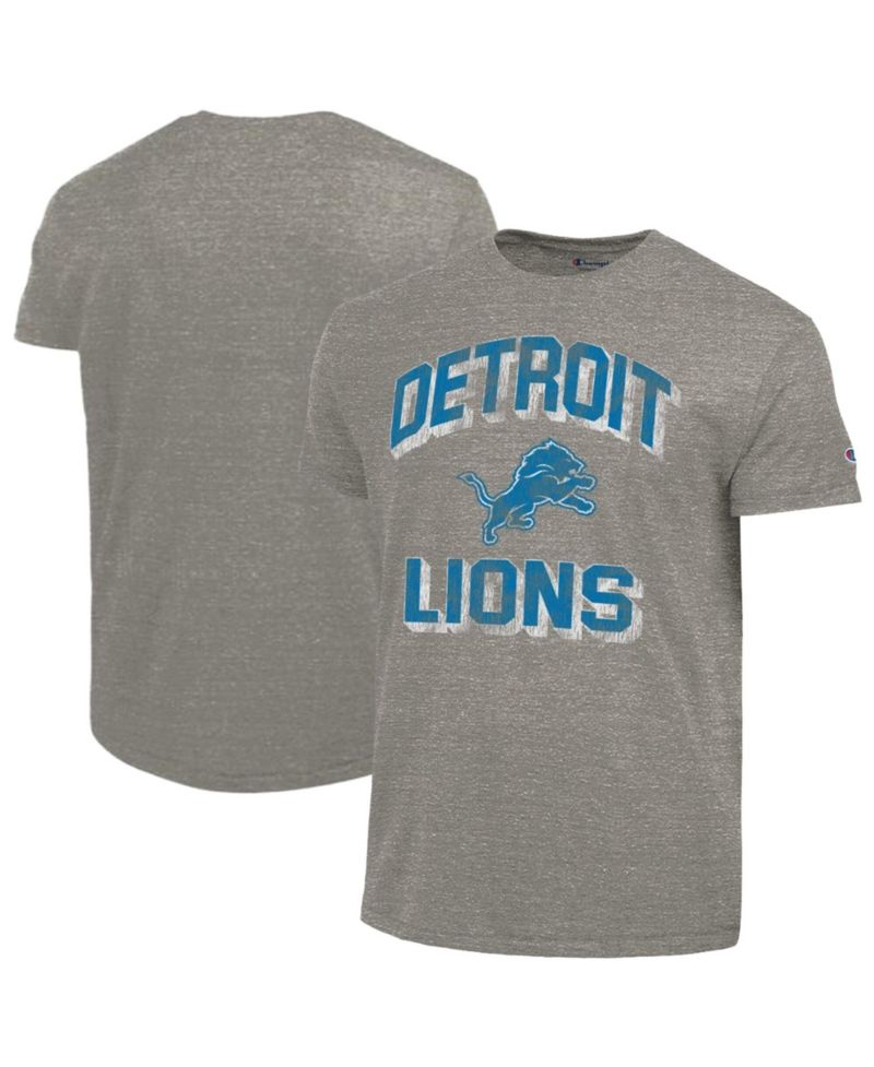 Men's Heather Charcoal Detroit Lions Ultimate Tri-Blend T-Shirt