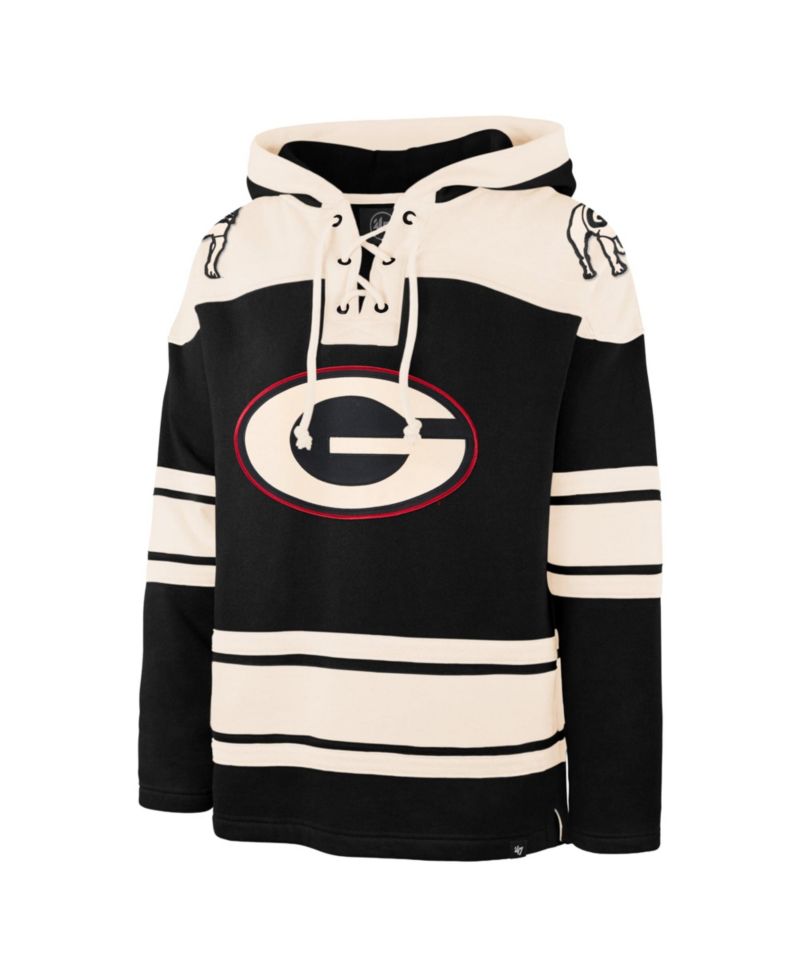 Men's '47 Black Georgia Bulldogs Superior Lacer Hoodie