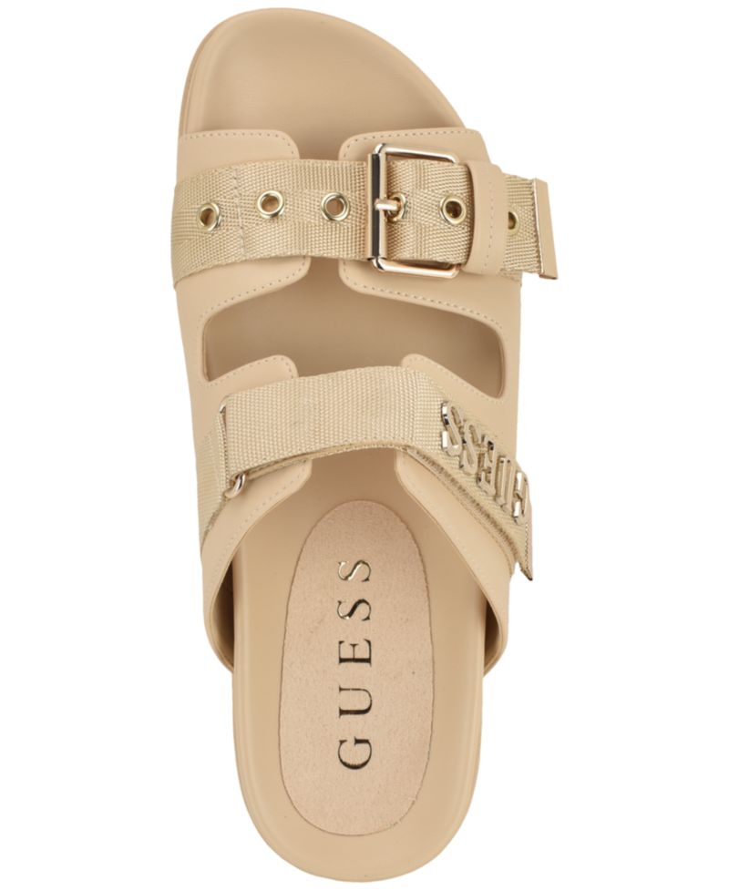 Women's Faxona Branded Slip-On Footbed Sandals
