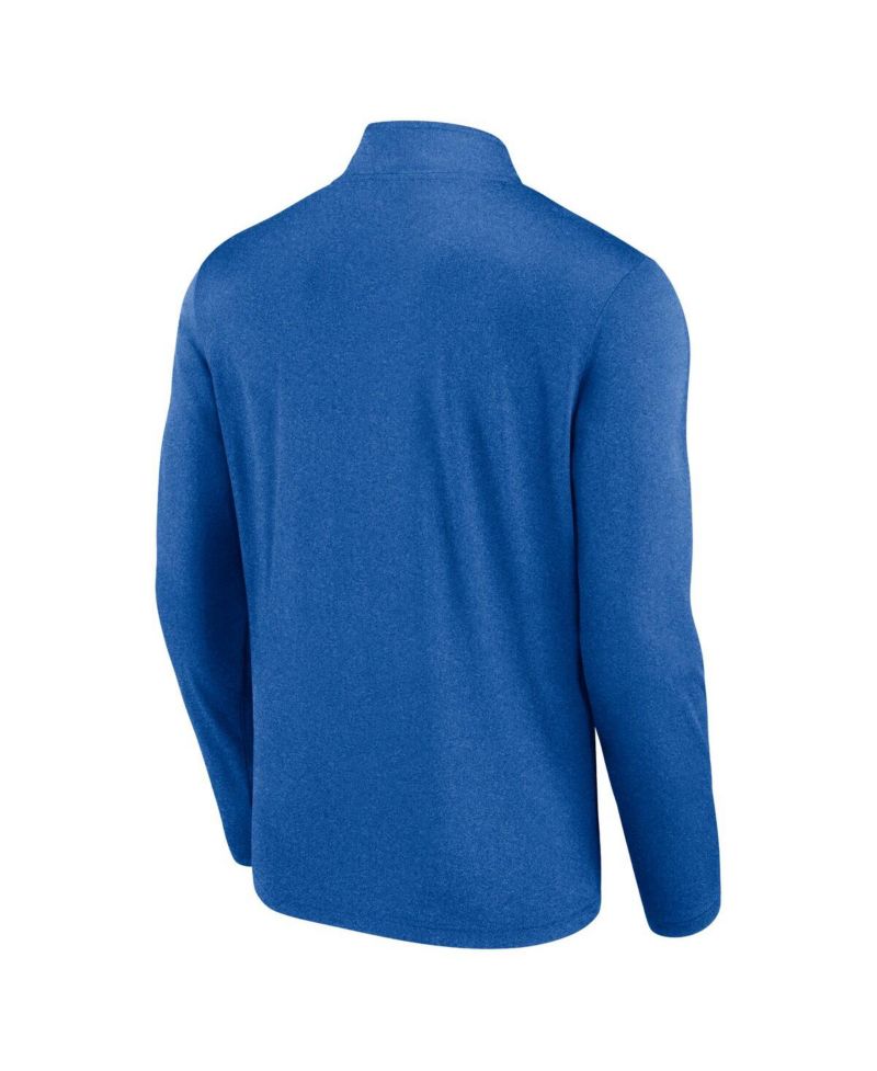 Men's Heather Royal Philadelphia Phillies Head-to-Head Quarter-Zip Pullover Sweatshirt
