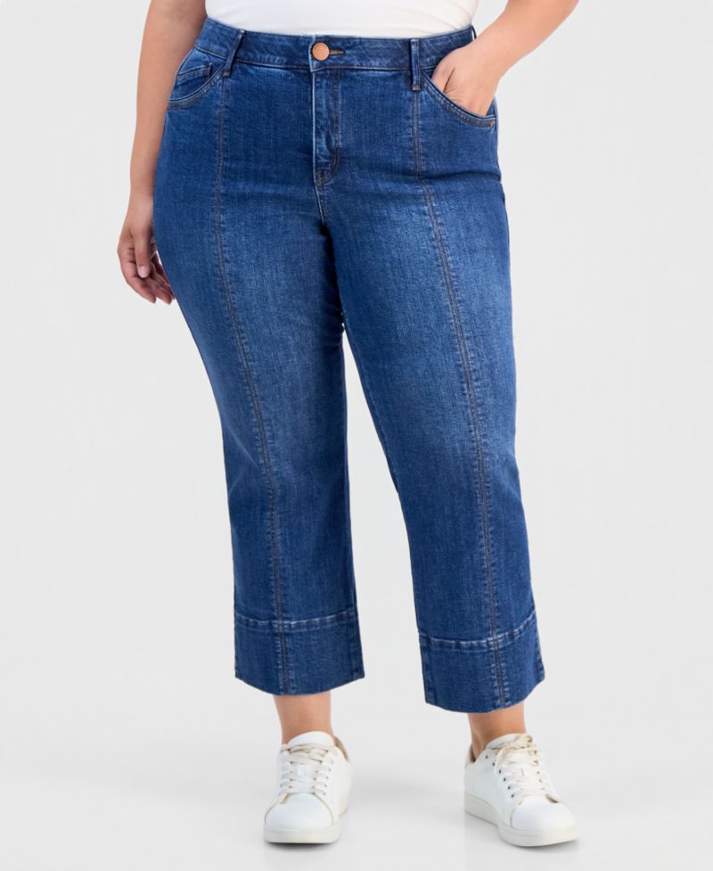 Trendy Plus Size Kick-Flare Jeans