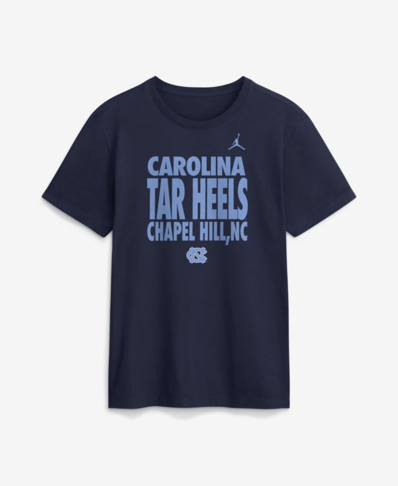 Men's Navy North Carolina Tar Heels 2026 Sideline Dri-FIT Slogan T-Shirt