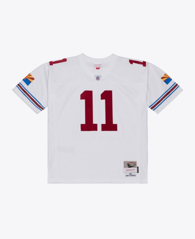 Men's Mitchell Ness Larry Fitzgerald White Arizona Cardinals 2004 Legacy Replica Player Jersey