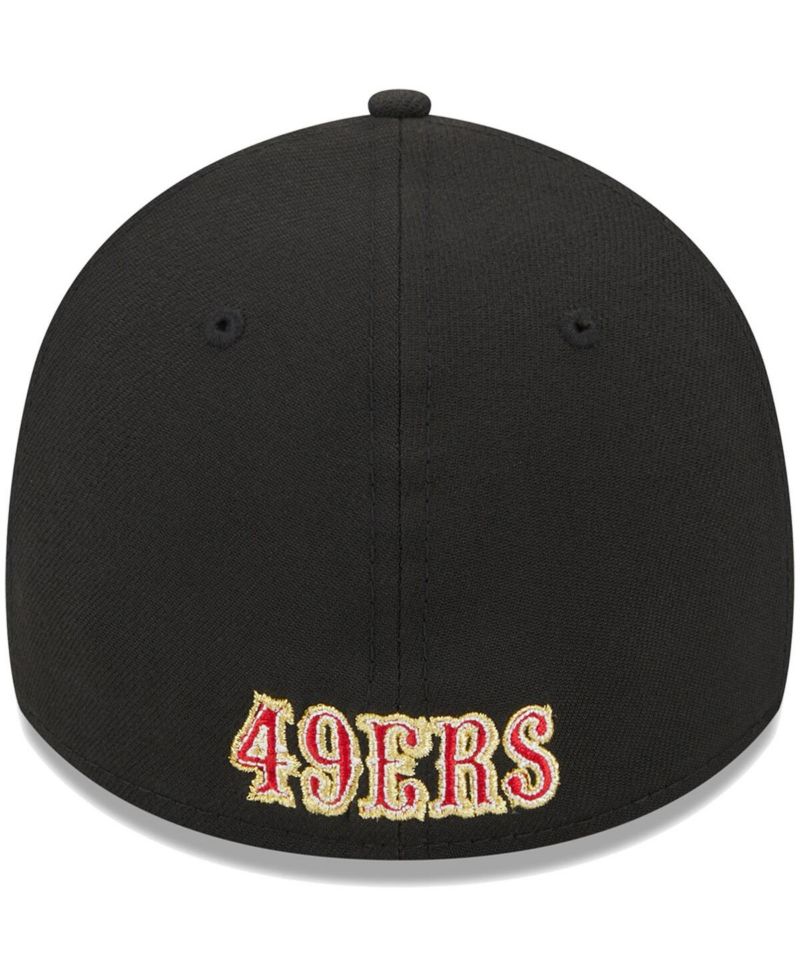 Men's Black San Francisco 49ers Main 39THIRTY Flex Hat