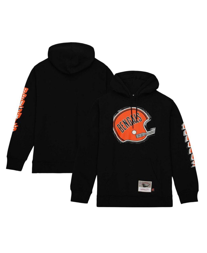 Men's Black Cincinnati Bengals Gridiron Classics Big Face 7.0 Pullover Hoodie