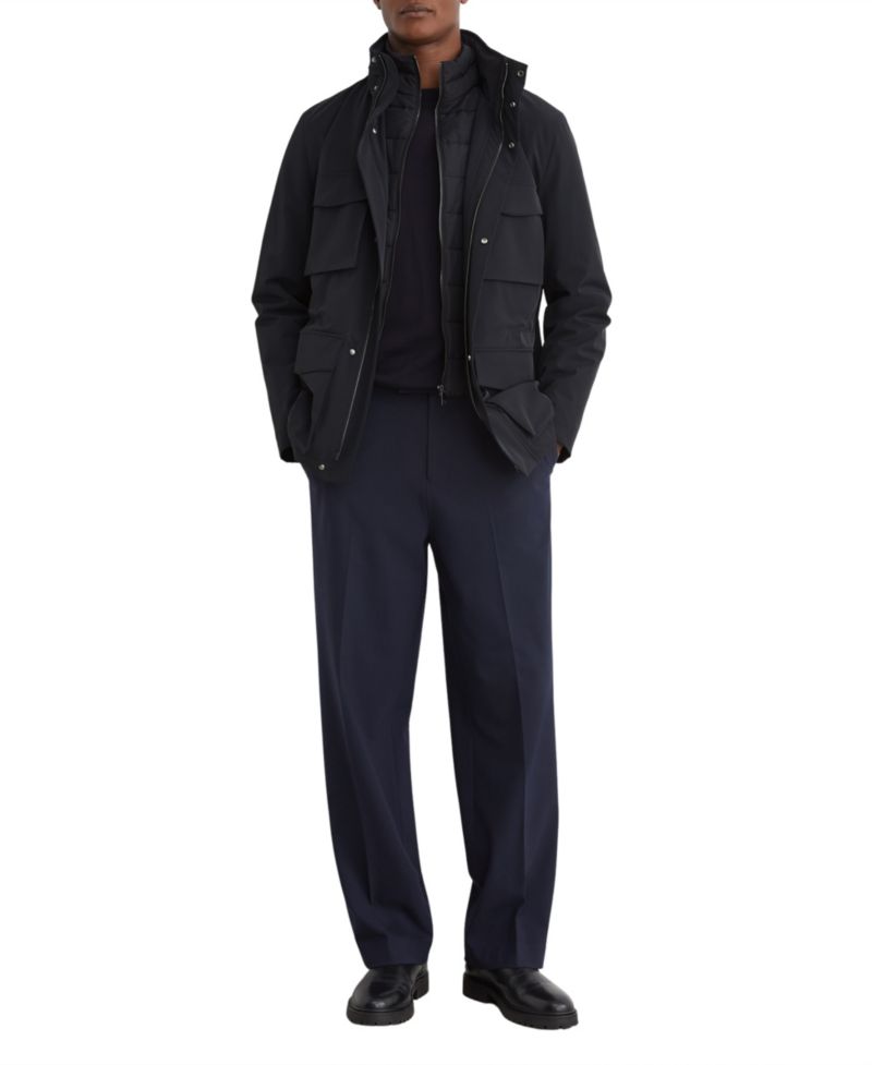 Men's Glick Hooded Removable Gilet Four-Pocket Jacket