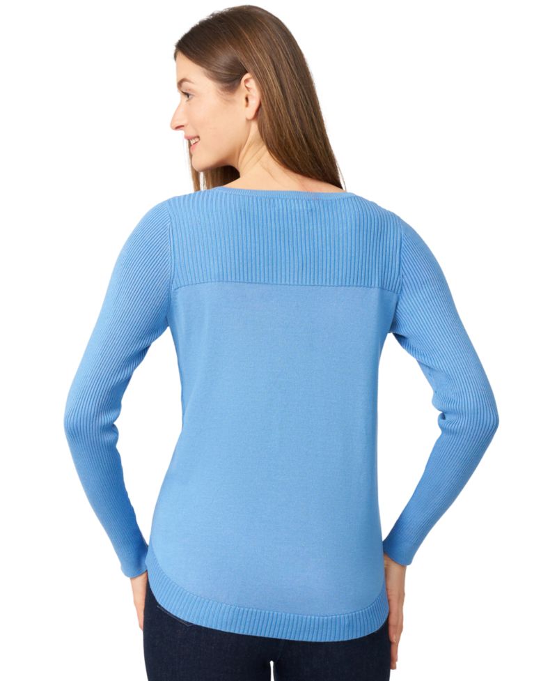 Women's Boat Neck Long-Sleeve Sweater