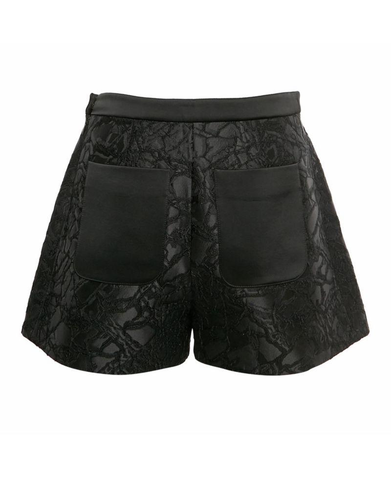 Women's Mid-Rise Jacquard Pleated Shorts, 7" Inseam