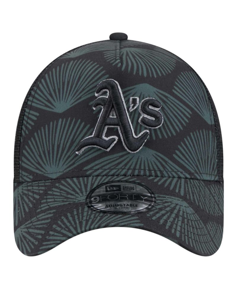 Men's Black Athletics 9FORTY A-Frame Trucker Adjustable Hat