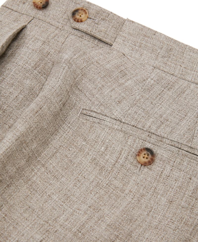 Men's Amore Linen Tailored-Fit Suit Pants