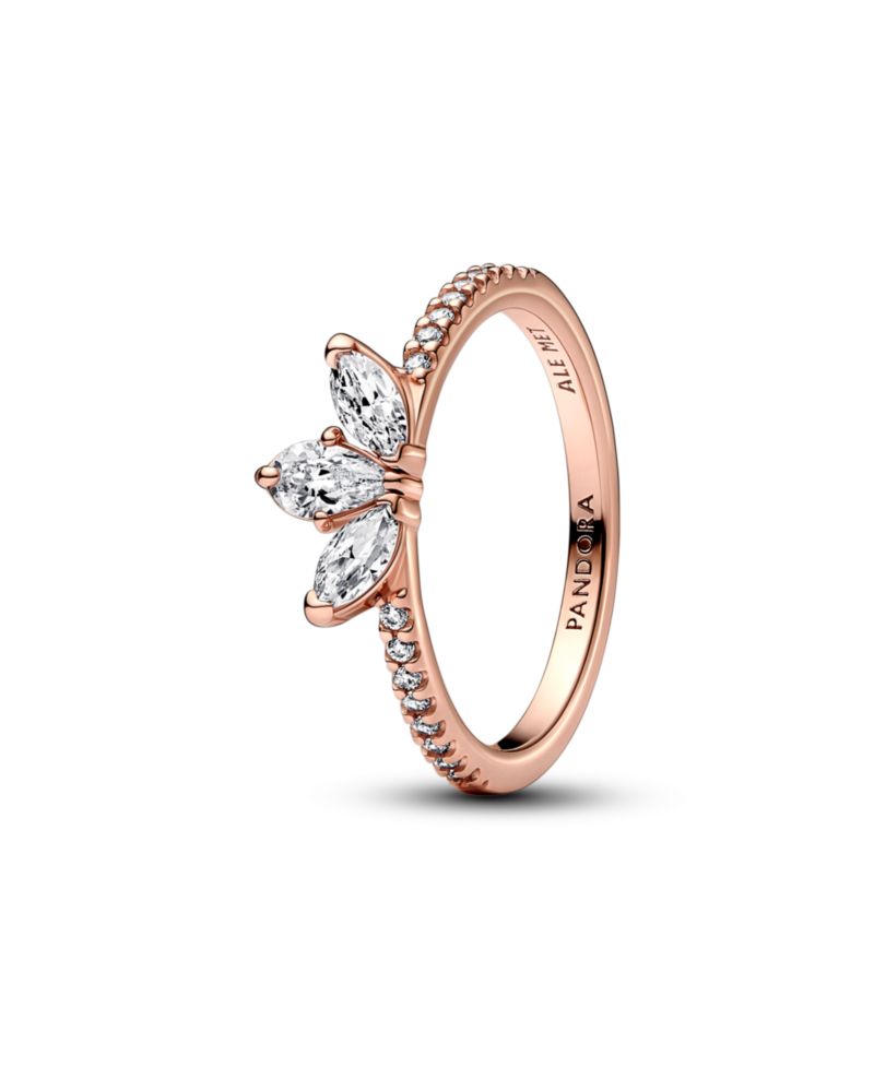 Cubic Zirconia Timeless Sparkling Herbarium Cluster Ring