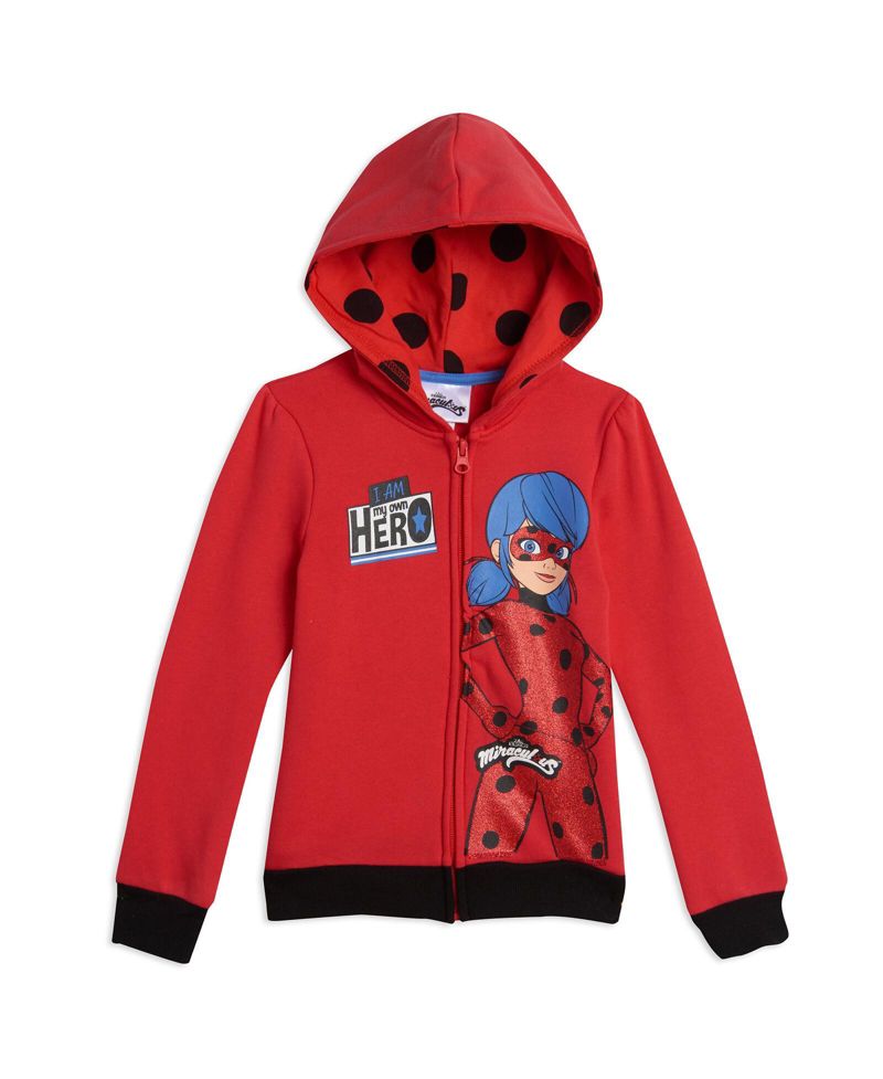 Toddler Girls Ladybug Zip Up Hoodie